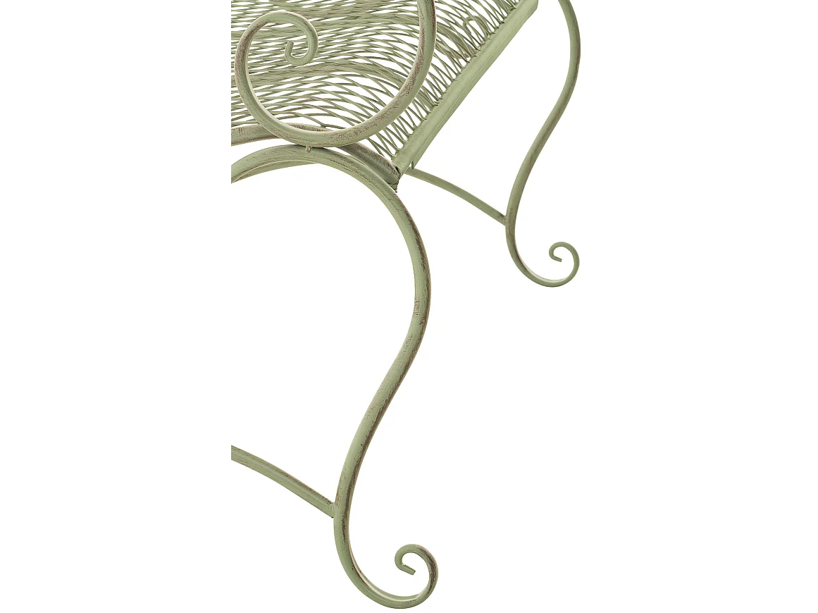 Banc de jardin - Métal & Acier inoxydable - Vert antique - Tara