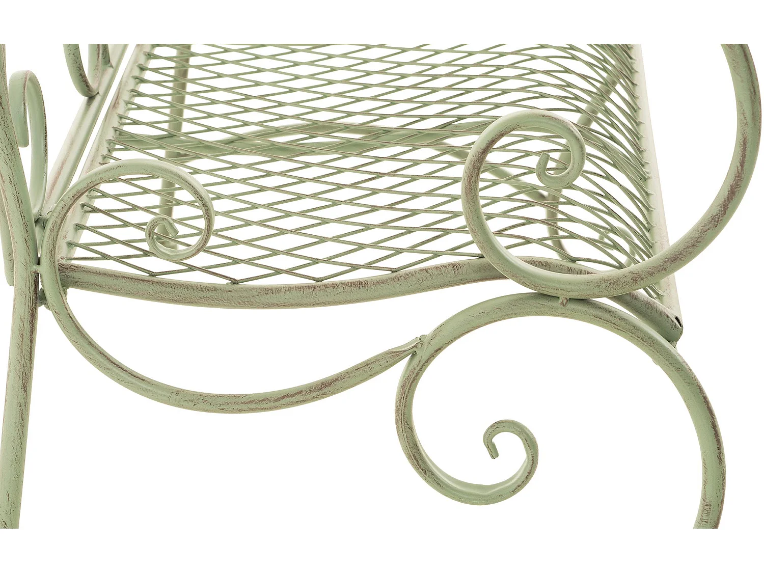 Banc de jardin - Métal & Acier inoxydable - Vert antique - Tara