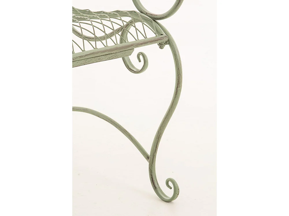 Banc de jardin - Métal & Acier inoxydable - Vert antique - Tara