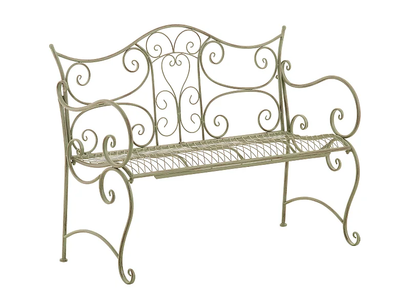 Banc de jardin - Métal - Vert antique - Tara