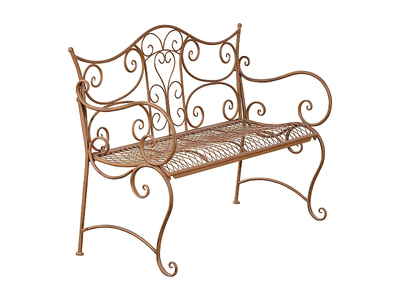 Banc de jardin - Métal - Marron antique - Tara