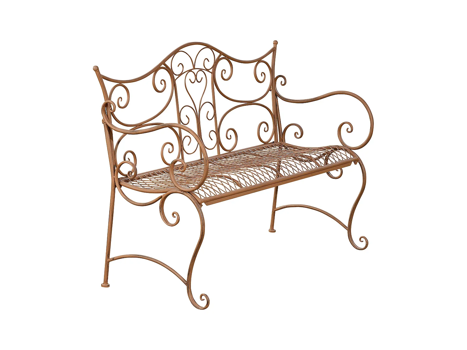 Banc de jardin - Métal - Marron antique - Tara