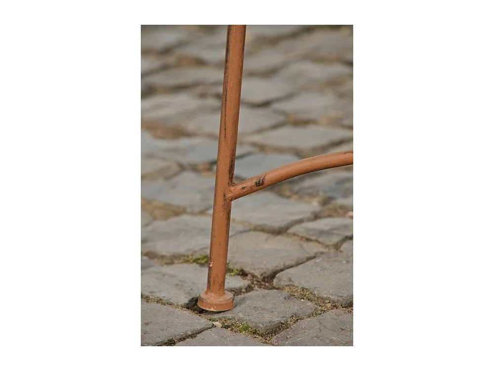 Gartenbank - Metall - antik braun - Tara
