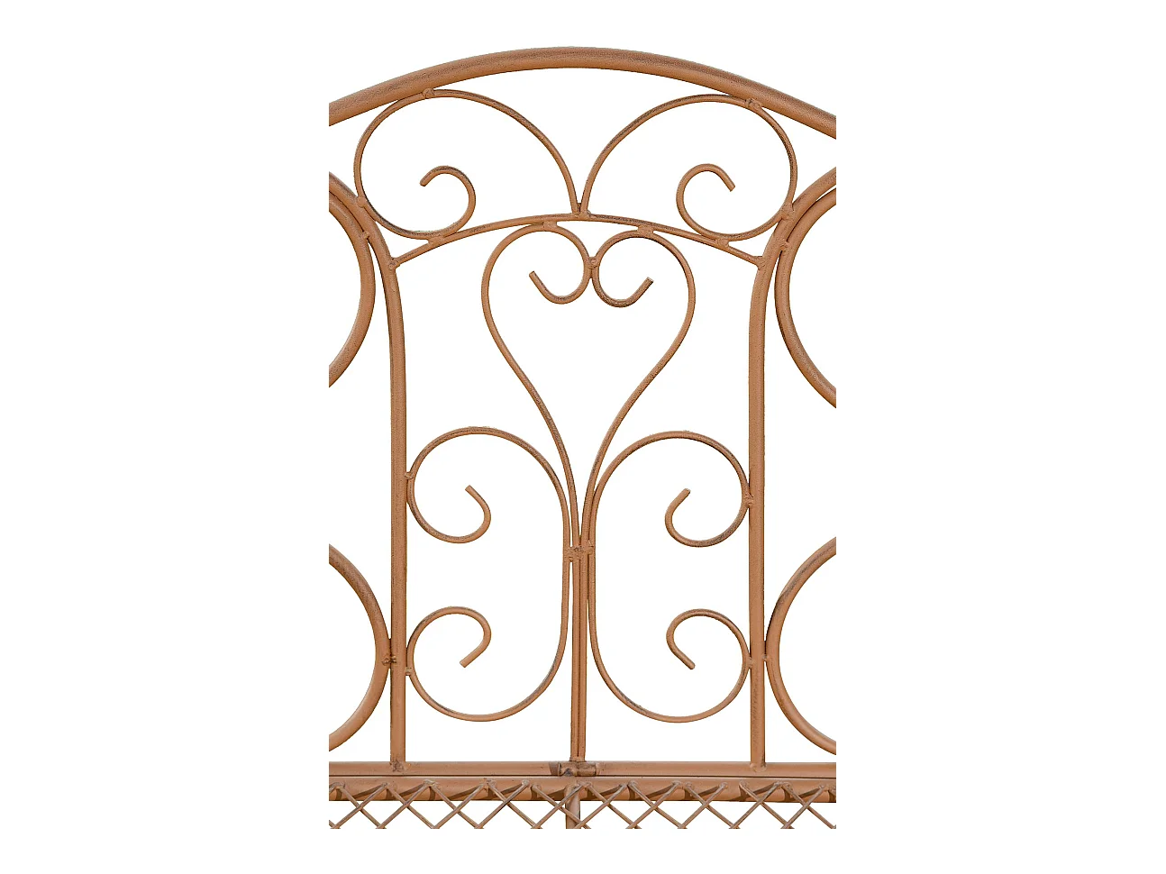 Gartenbank - Metall - antik braun - Tara