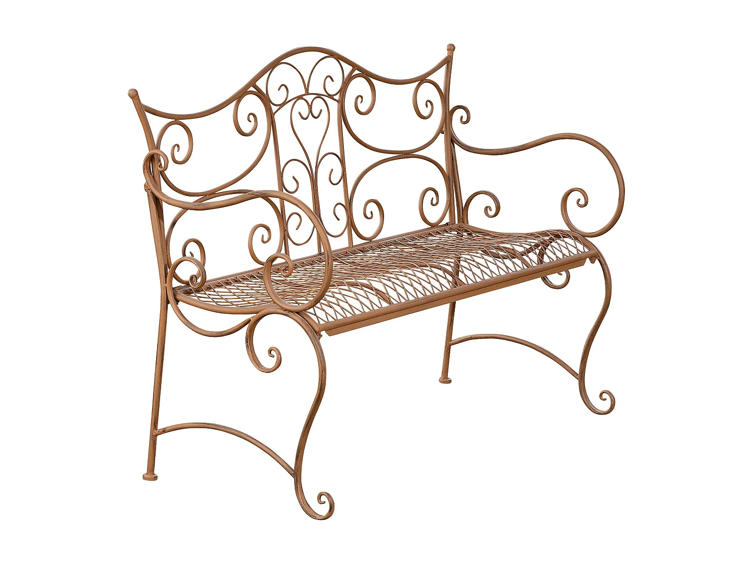 Banc de jardin - Métal - Marron antique - Tara