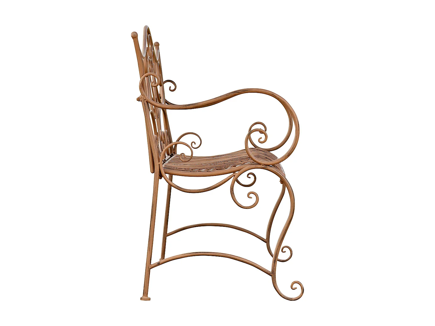 Banc de jardin - Métal - Marron antique - Tara