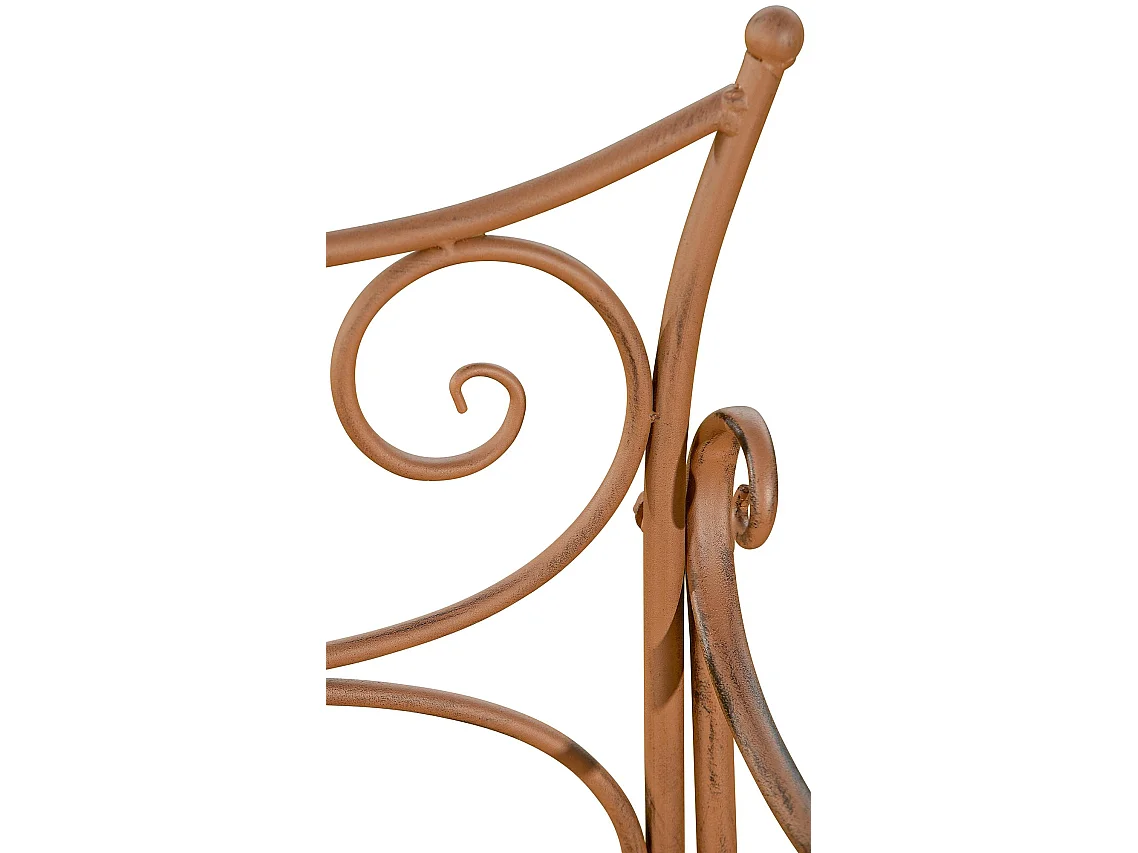Banc de jardin - Métal & Acier inoxydable - Marron antique - Tara