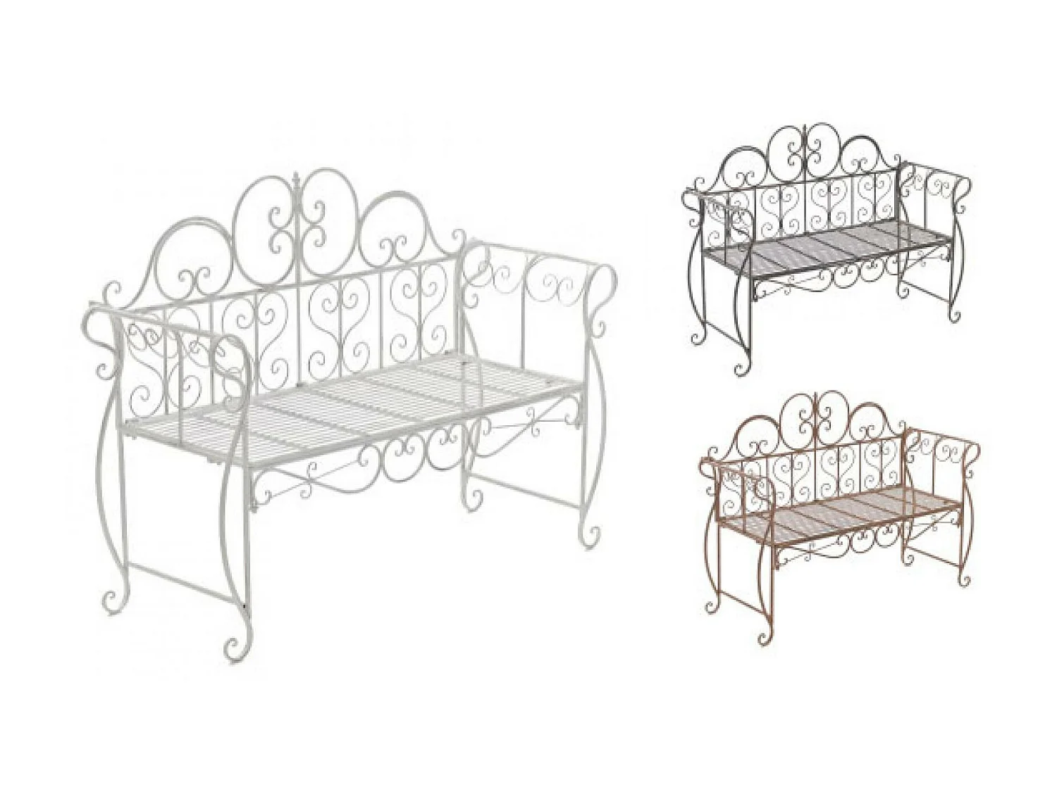 Banco de jardín - Metal - Bronce - Minna