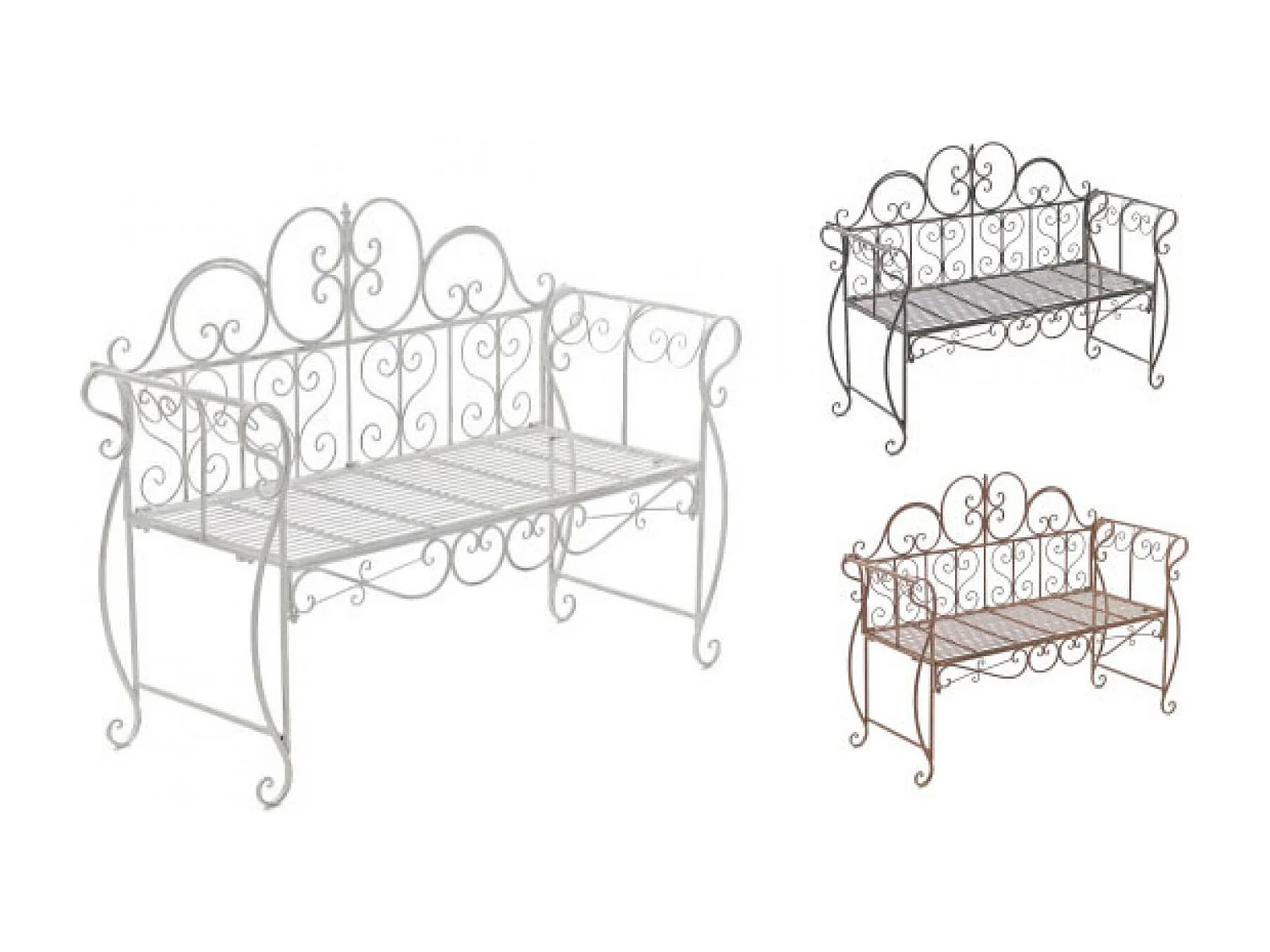 Banc de jardin - Métal - Bronze - Minna