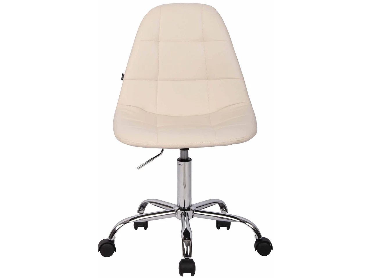 Chaise de bureau - Similicuir & Métal chromé - Crème - Reims