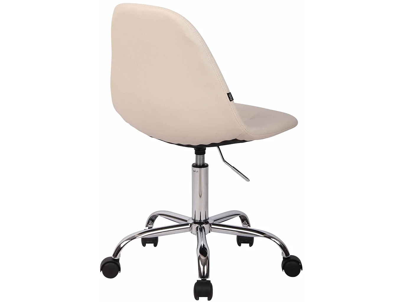 Chaise de bureau - Similicuir & Métal chromé - Crème - Reims