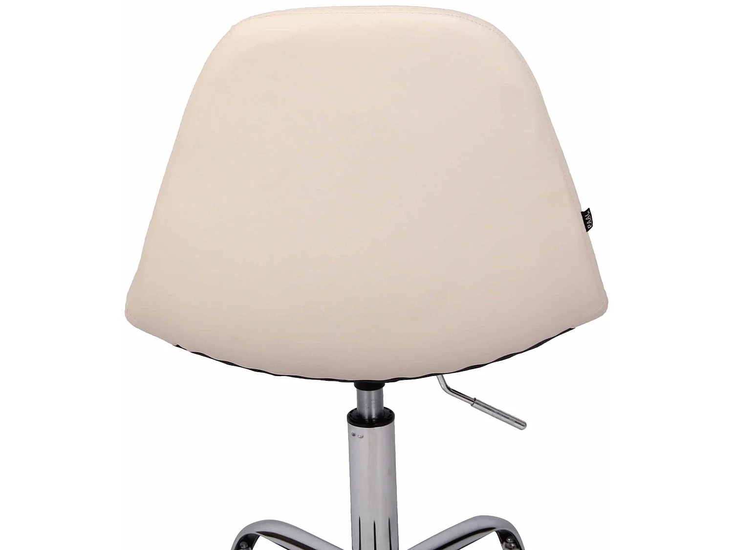 Chaise de bureau - Similicuir & Métal chromé - Crème - Reims