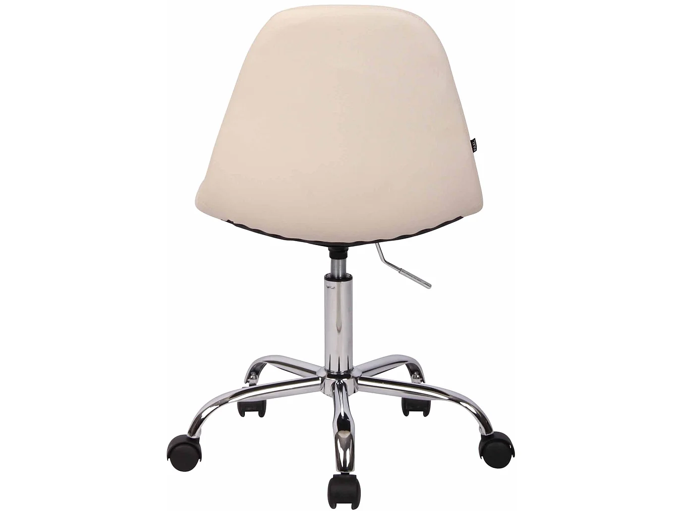 Chaise de bureau - Similicuir & Métal chromé - Crème - Reims