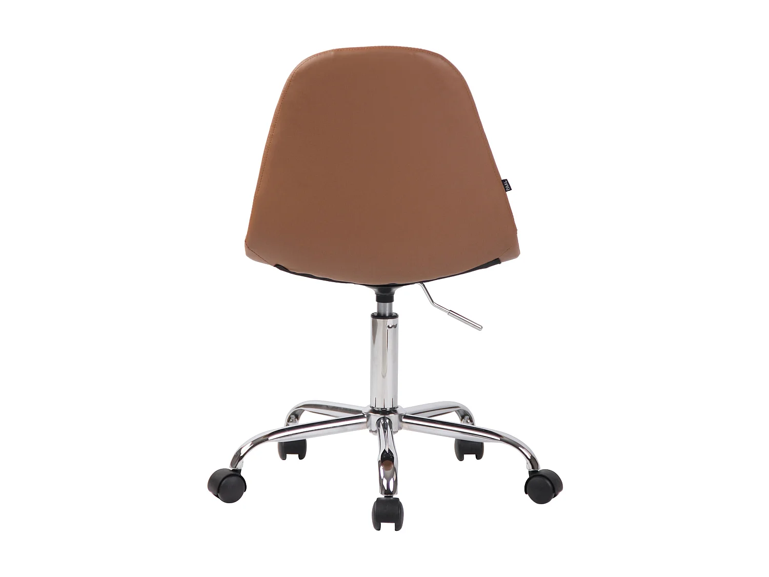 Chaise de bureau - Similicuir & Métal chromé - Marron clair - Reims