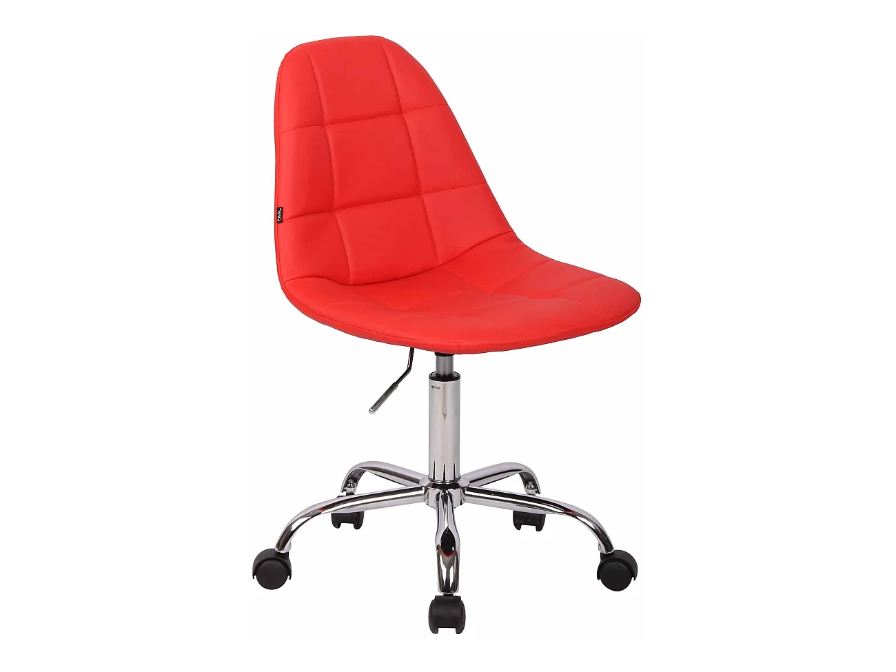 Chaise de bureau - Similicuir & Métal chromé - Rouge - Reims