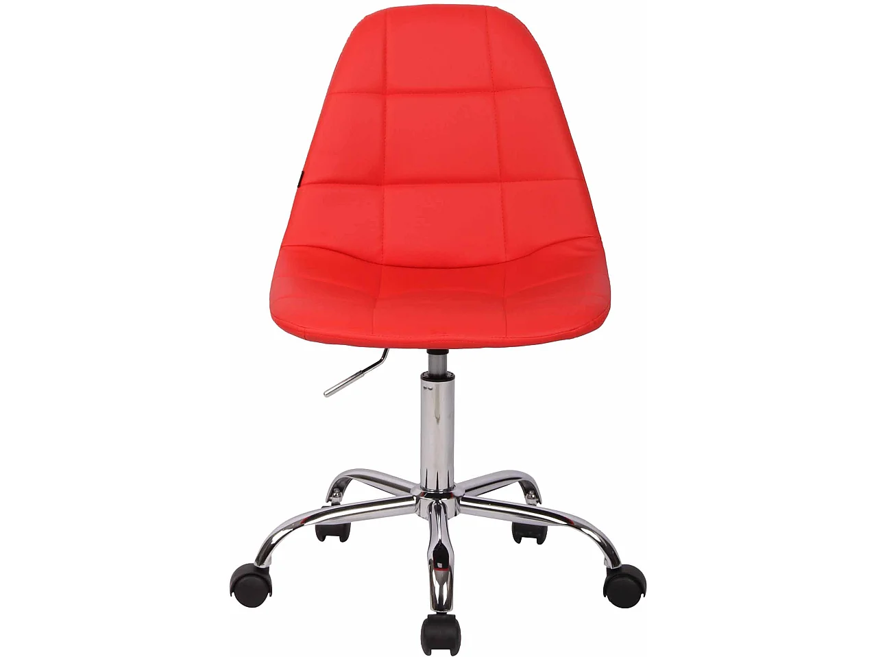 Chaise de bureau - Similicuir & Métal chromé - Rouge - Reims