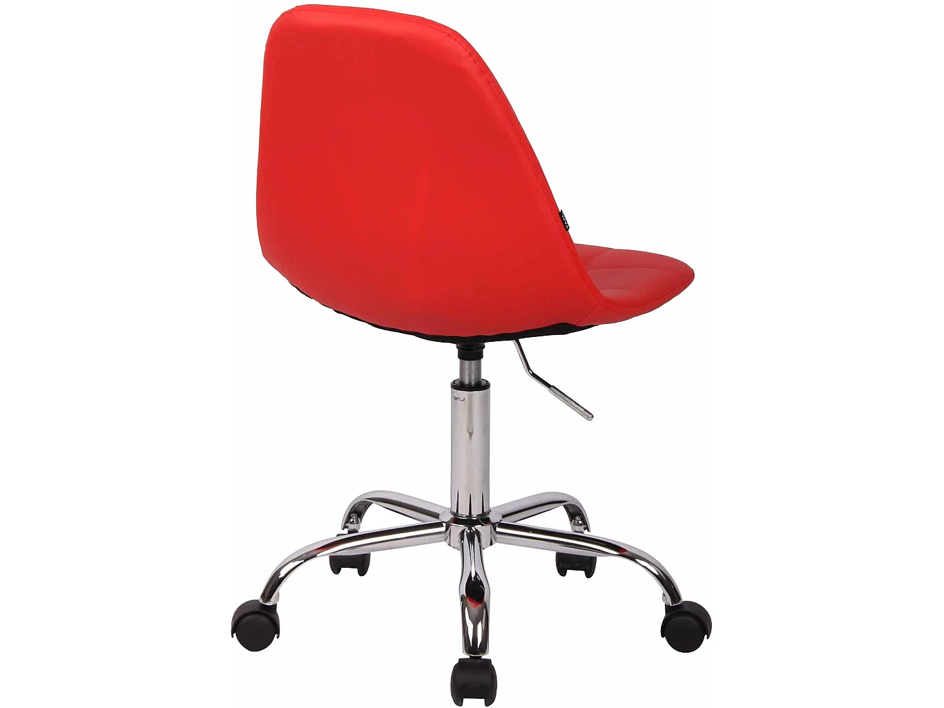 Chaise de bureau - Similicuir & Métal chromé - Rouge - Reims