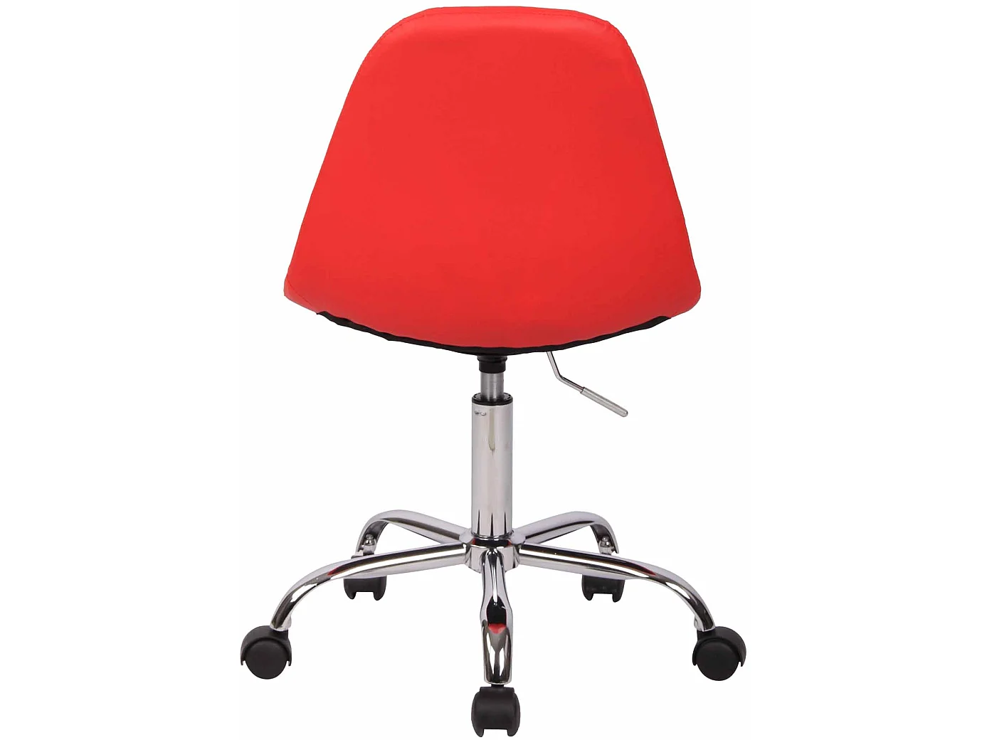 Chaise de bureau - Similicuir & Métal chromé - Rouge - Reims