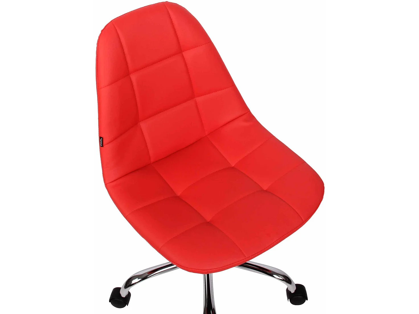 Chaise de bureau - Similicuir & Métal chromé - Rouge - Reims