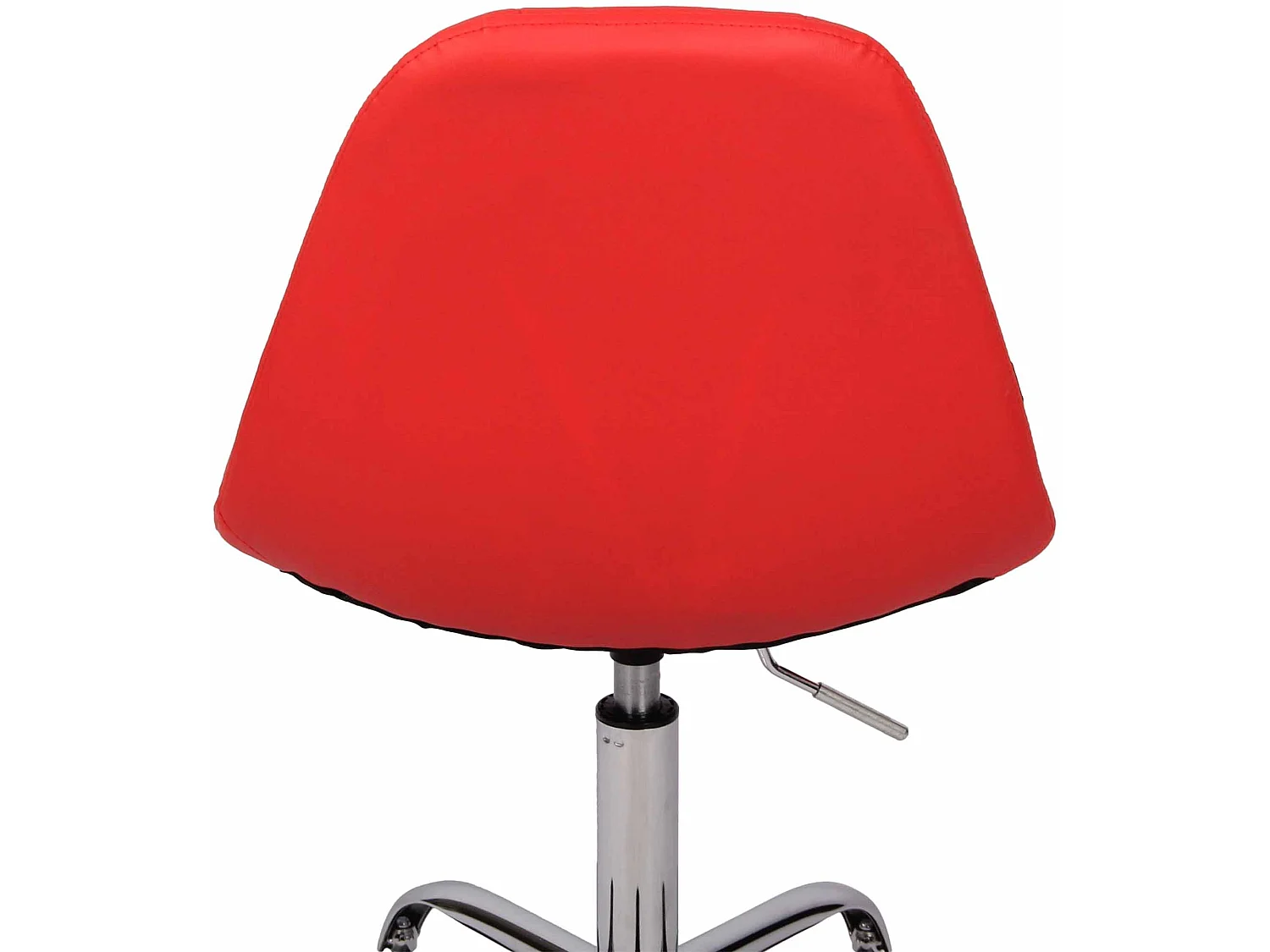 Chaise de bureau - Similicuir & Métal chromé - Rouge - Reims