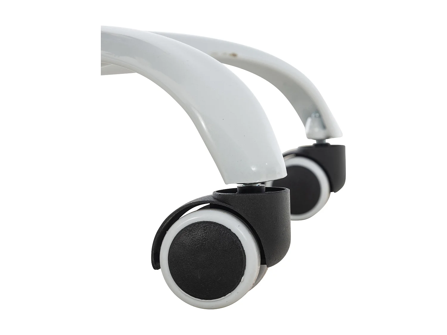 Chaise de bureau - Microfibre & Blanc - Gris clair - Tracy