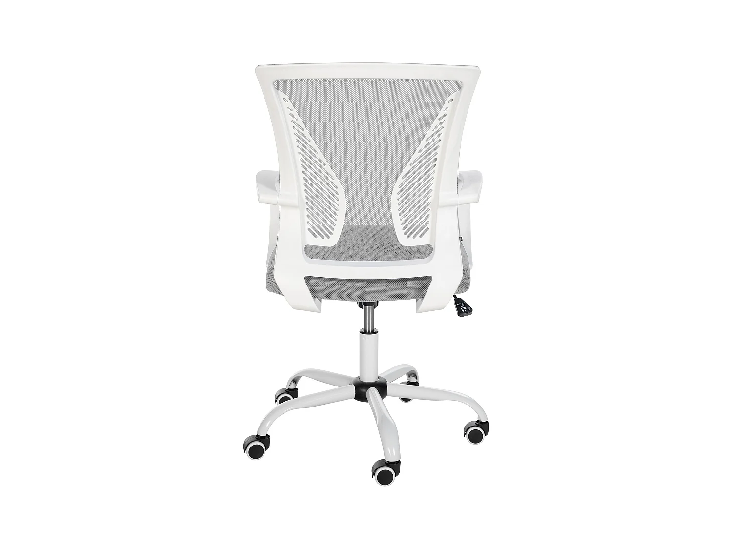 Chaise de bureau - Microfibre & Blanc - Gris clair - Tracy