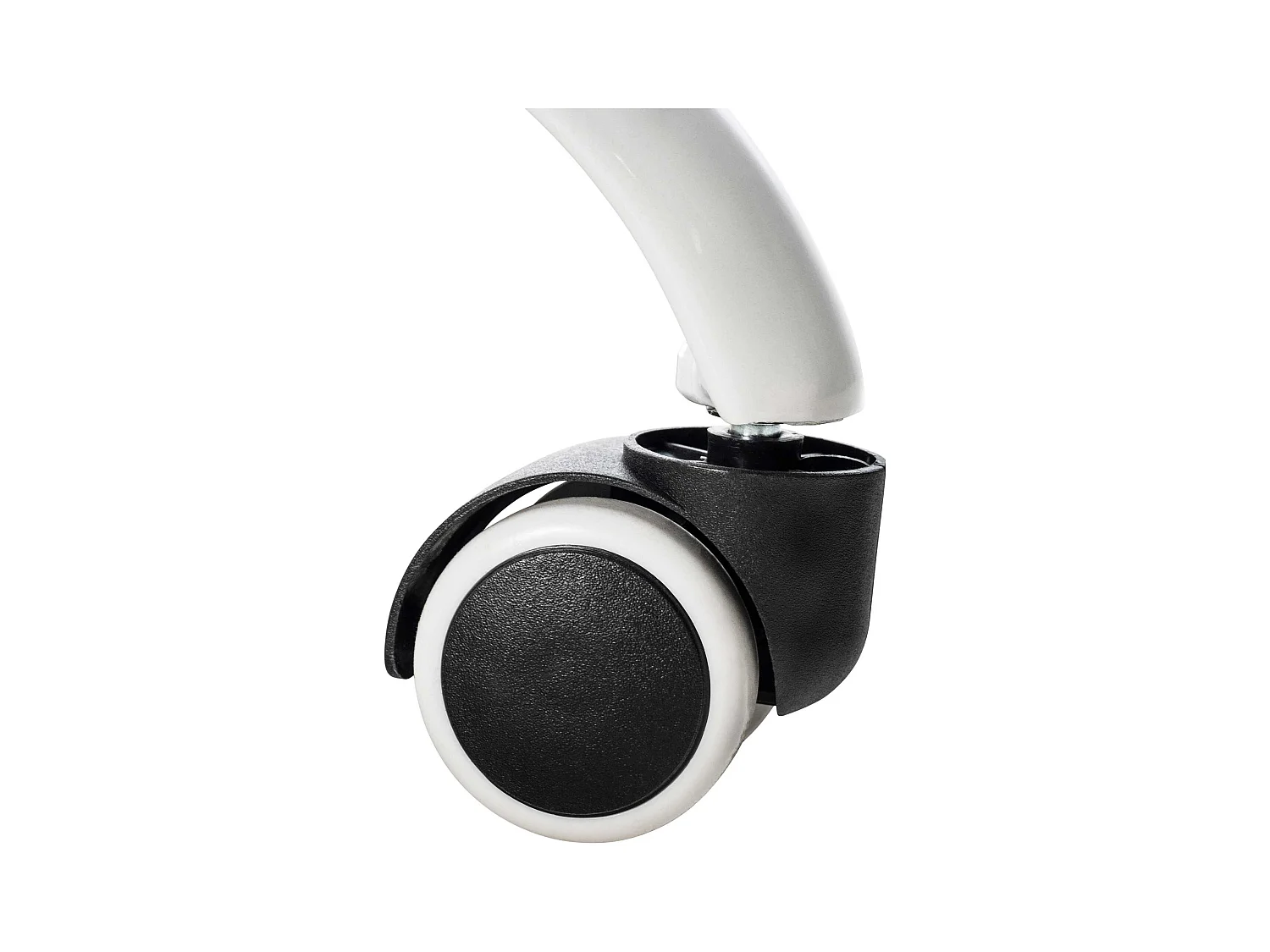 Chaise de bureau - Microfibre & Blanc - Gris clair - Tracy