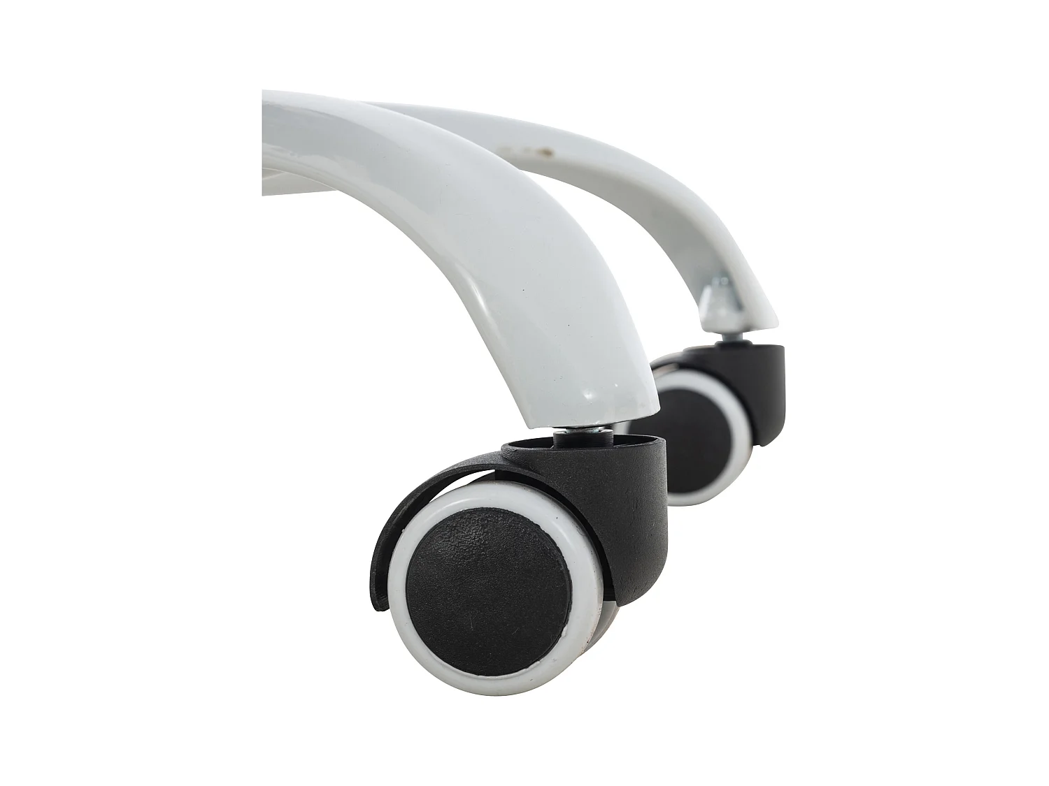 Chaise de bureau - Microfibre & Blanc - Gris clair - Tracy