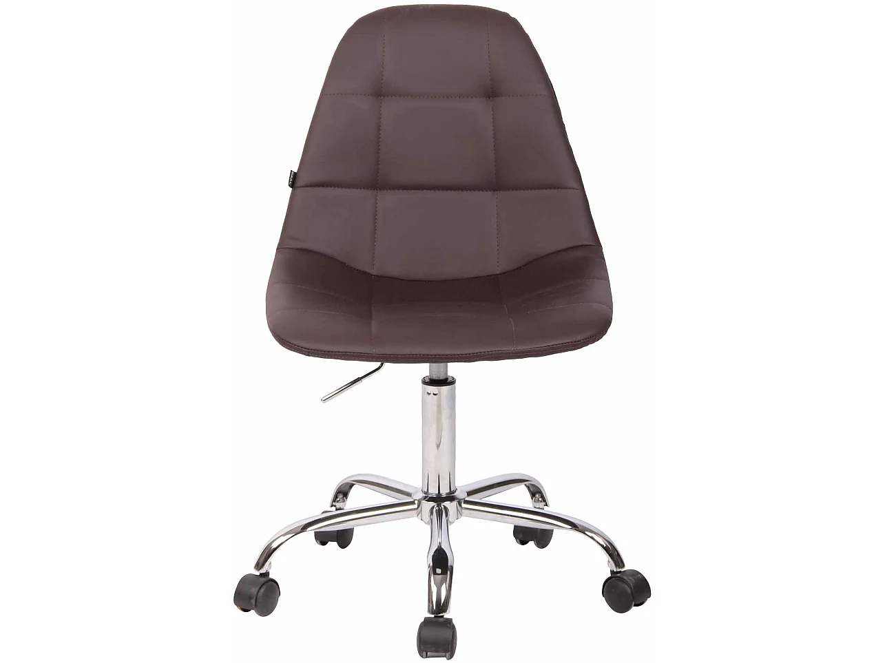 Chaise de bureau - Similicuir & Métal chromé - Marron - Reims