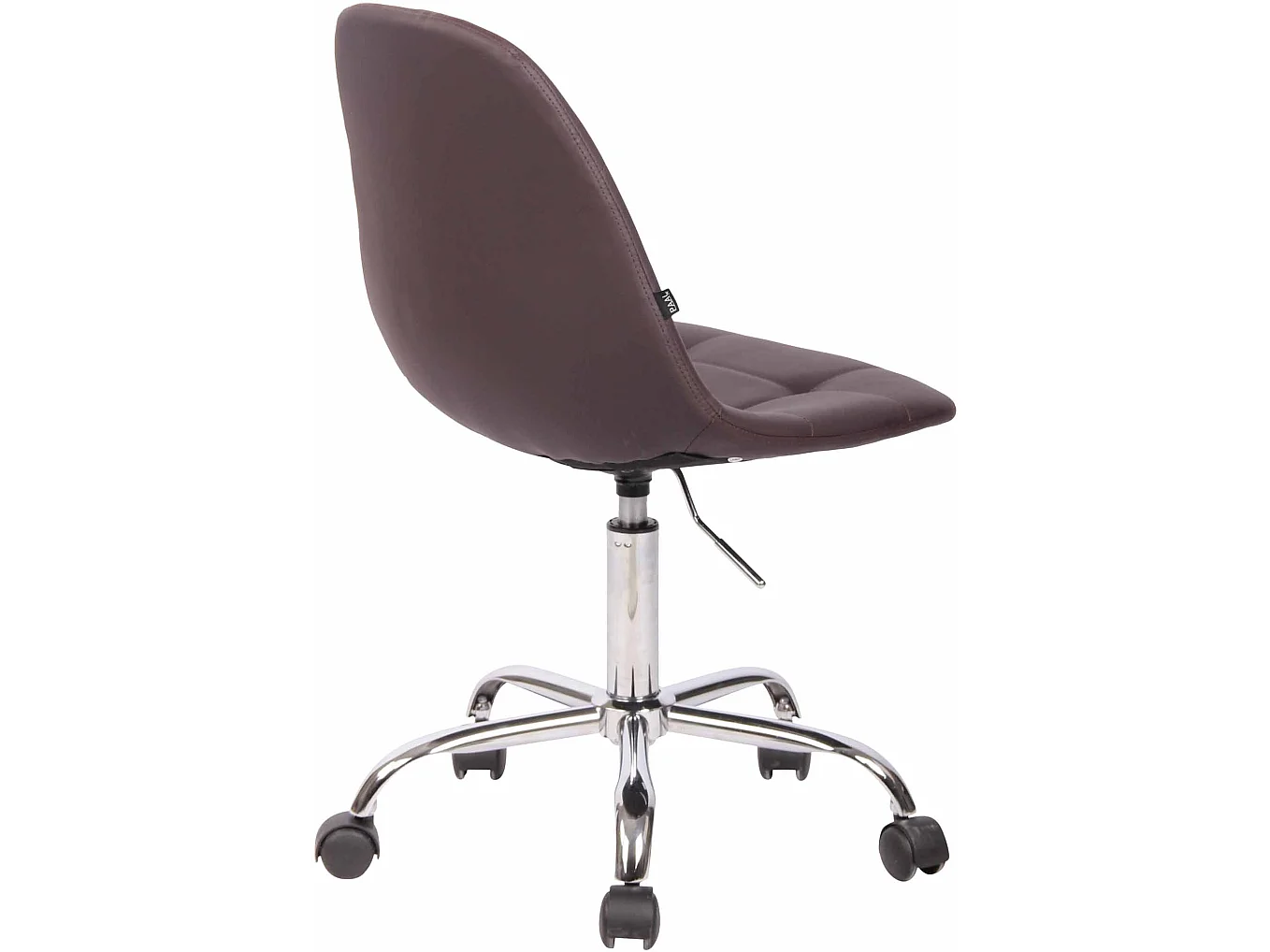 Chaise de bureau - Similicuir & Métal chromé - Marron - Reims