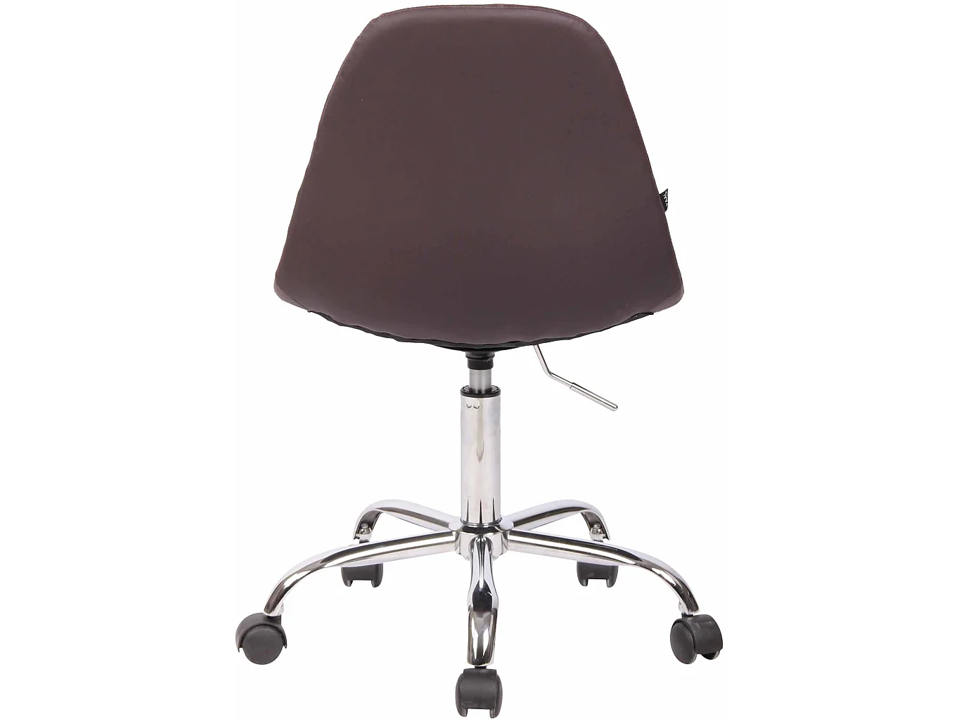 Chaise de bureau - Similicuir & Métal chromé - Marron - Reims