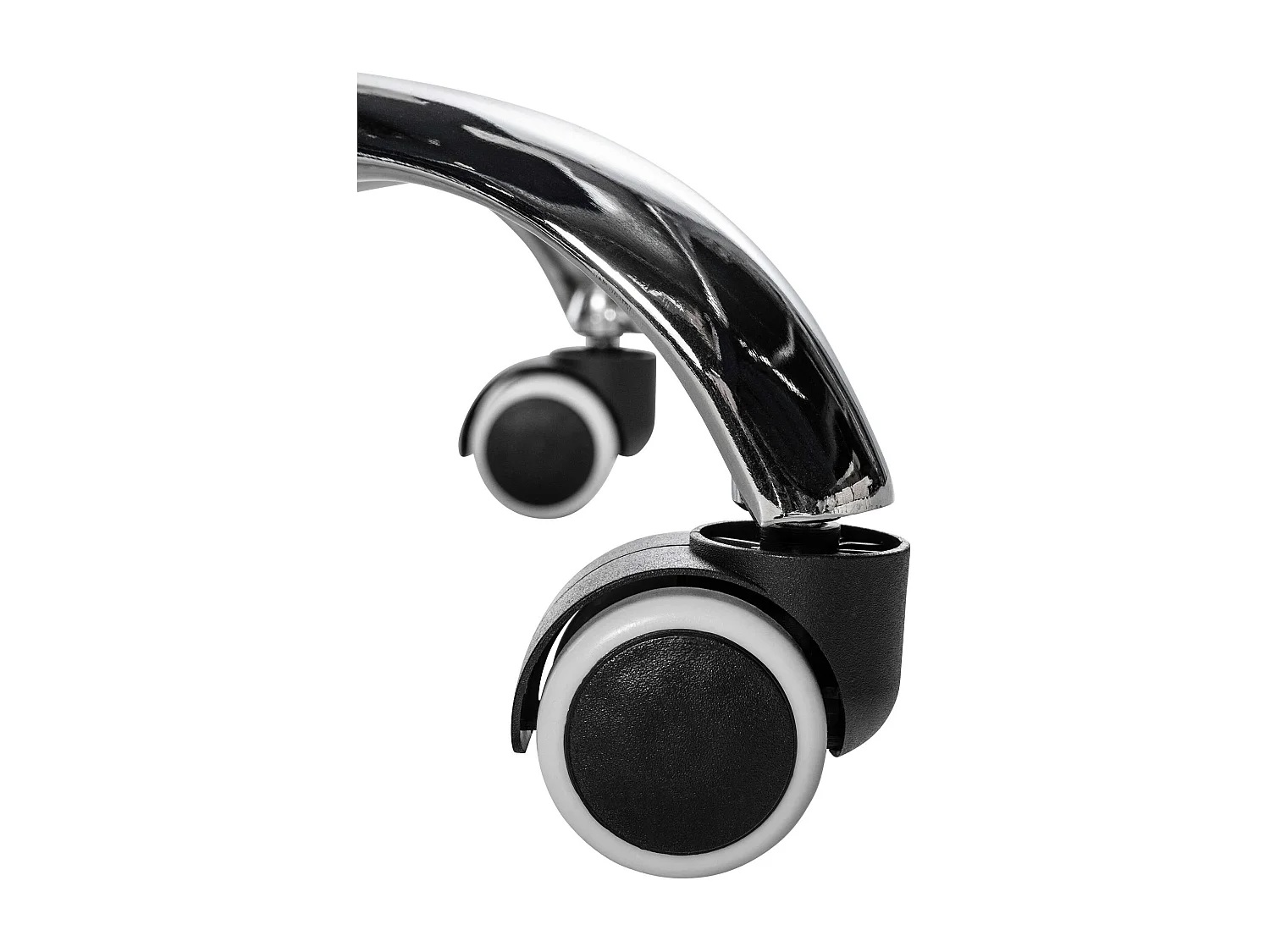 Chaise de bureau - Microfibre & Chrome - Gris clair - Tracy