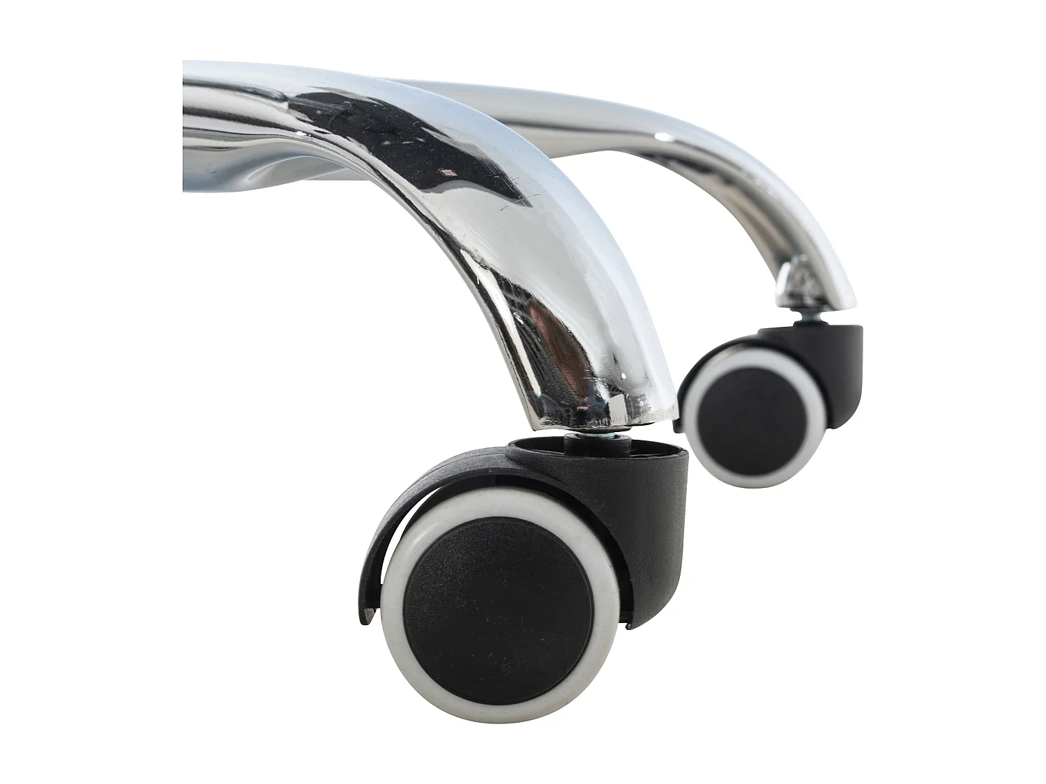 Chaise de bureau - Microfibre & Chrome - Gris clair - Tracy