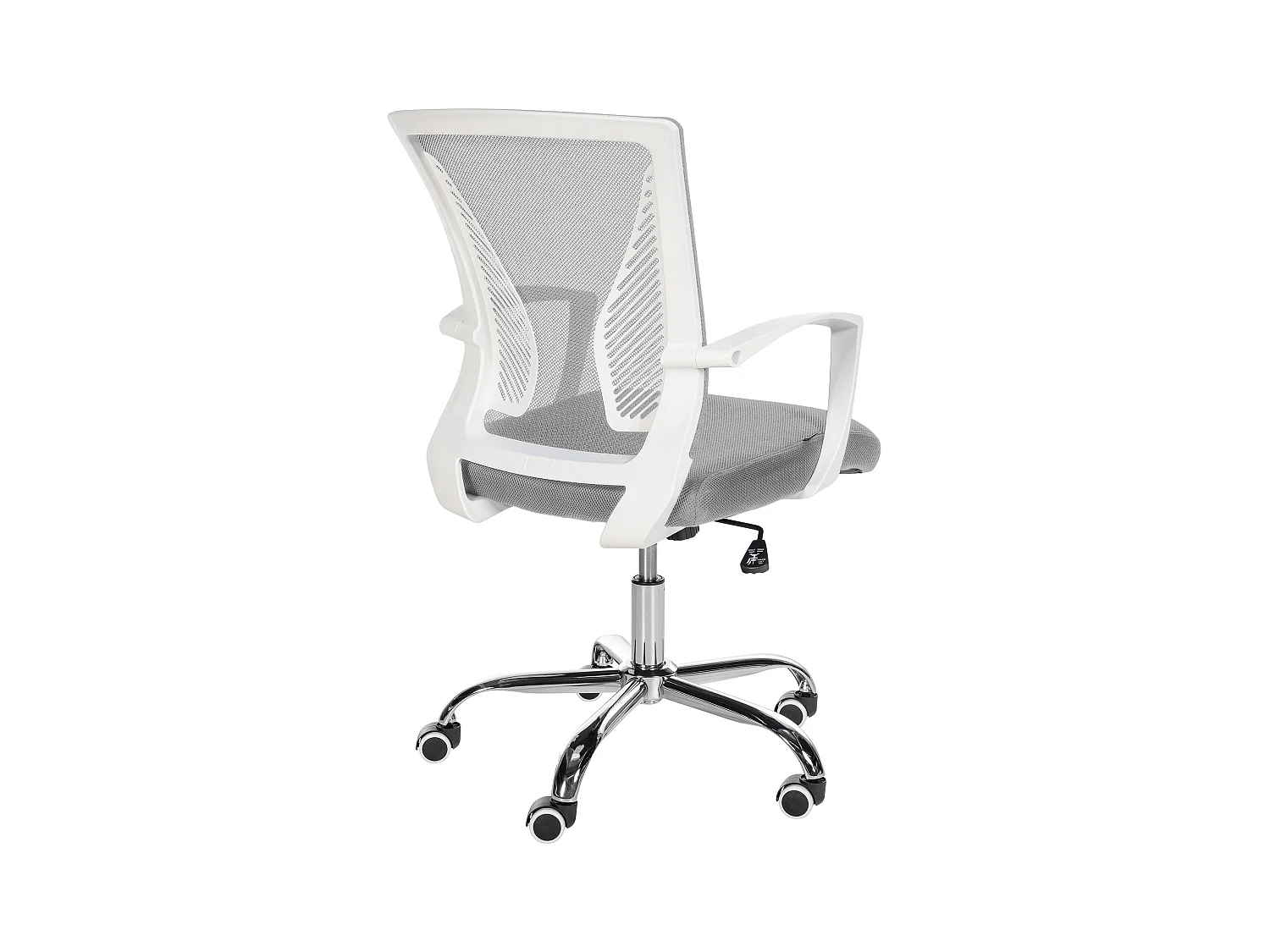 Bureaustoel - Microfiber & chroom - licht grijs - Tracy