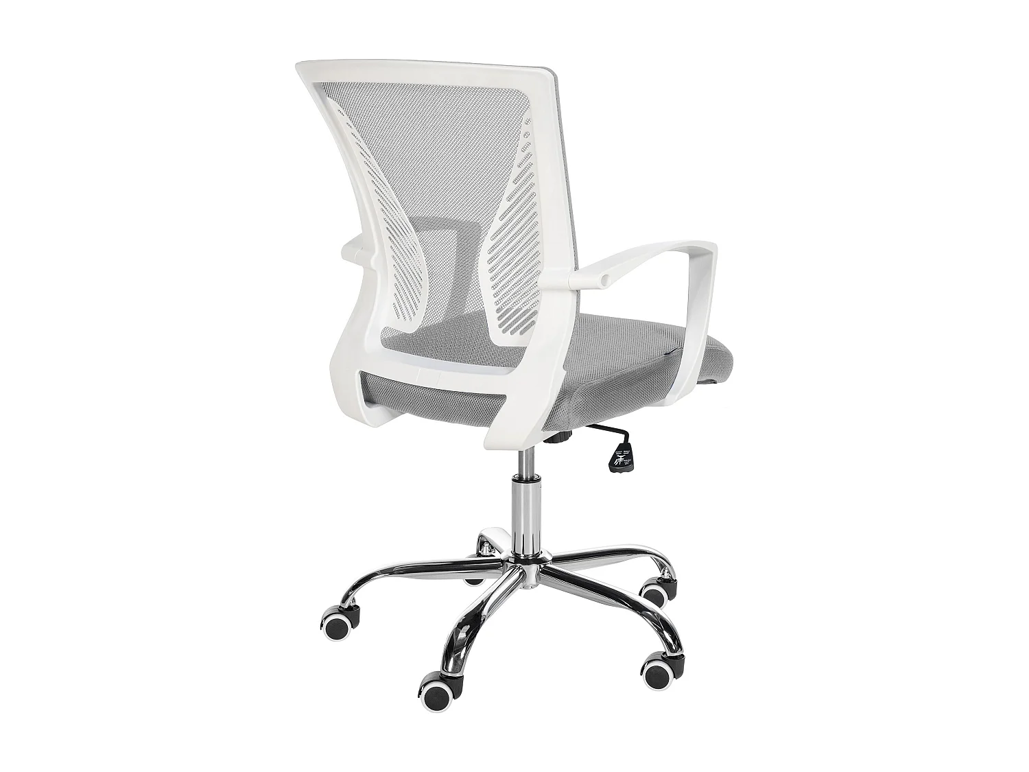 Chaise de bureau - Microfibre & Chrome - Gris clair - Tracy