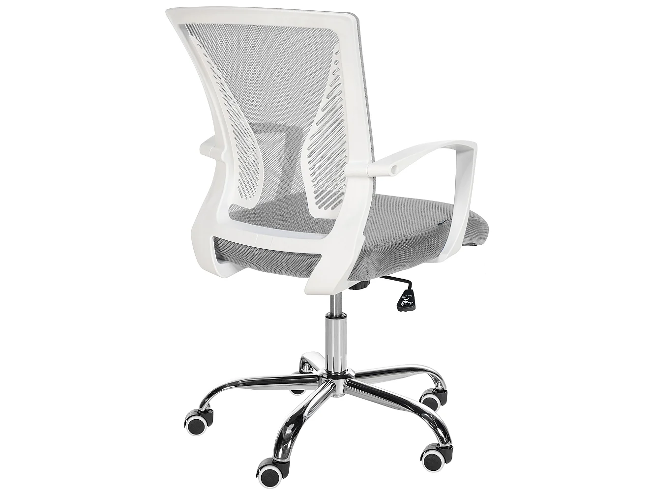 Chaise de bureau - Microfibre & Chrome - Gris clair - Tracy