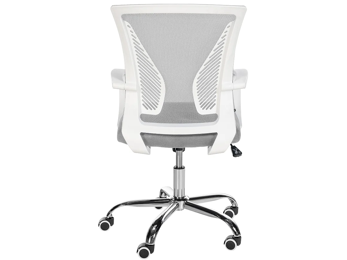 Chaise de bureau - Microfibre & Chrome - Gris clair - Tracy
