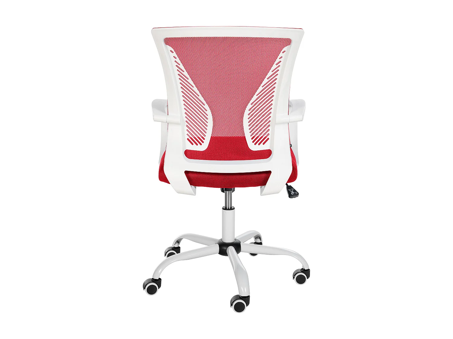 Chaise de bureau - Microfibre & Blanc - Rouge - Tracy