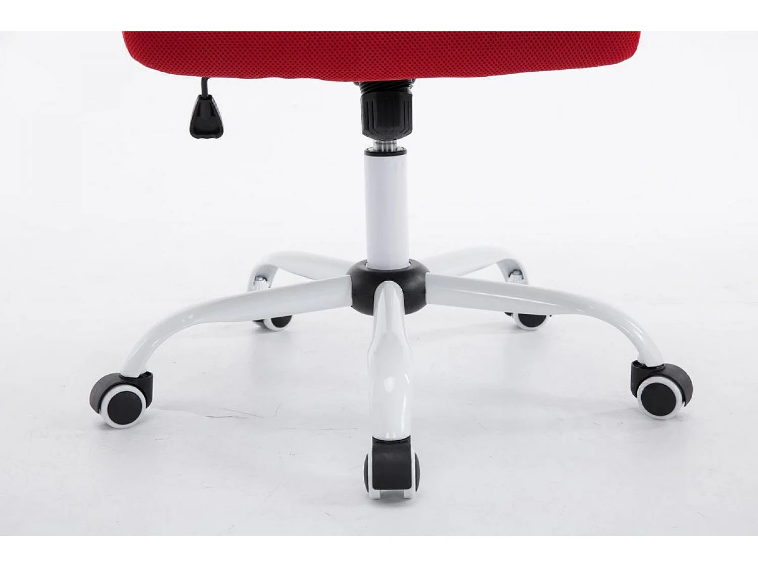 Chaise de bureau - Microfibre & Blanc - Rouge - Tracy