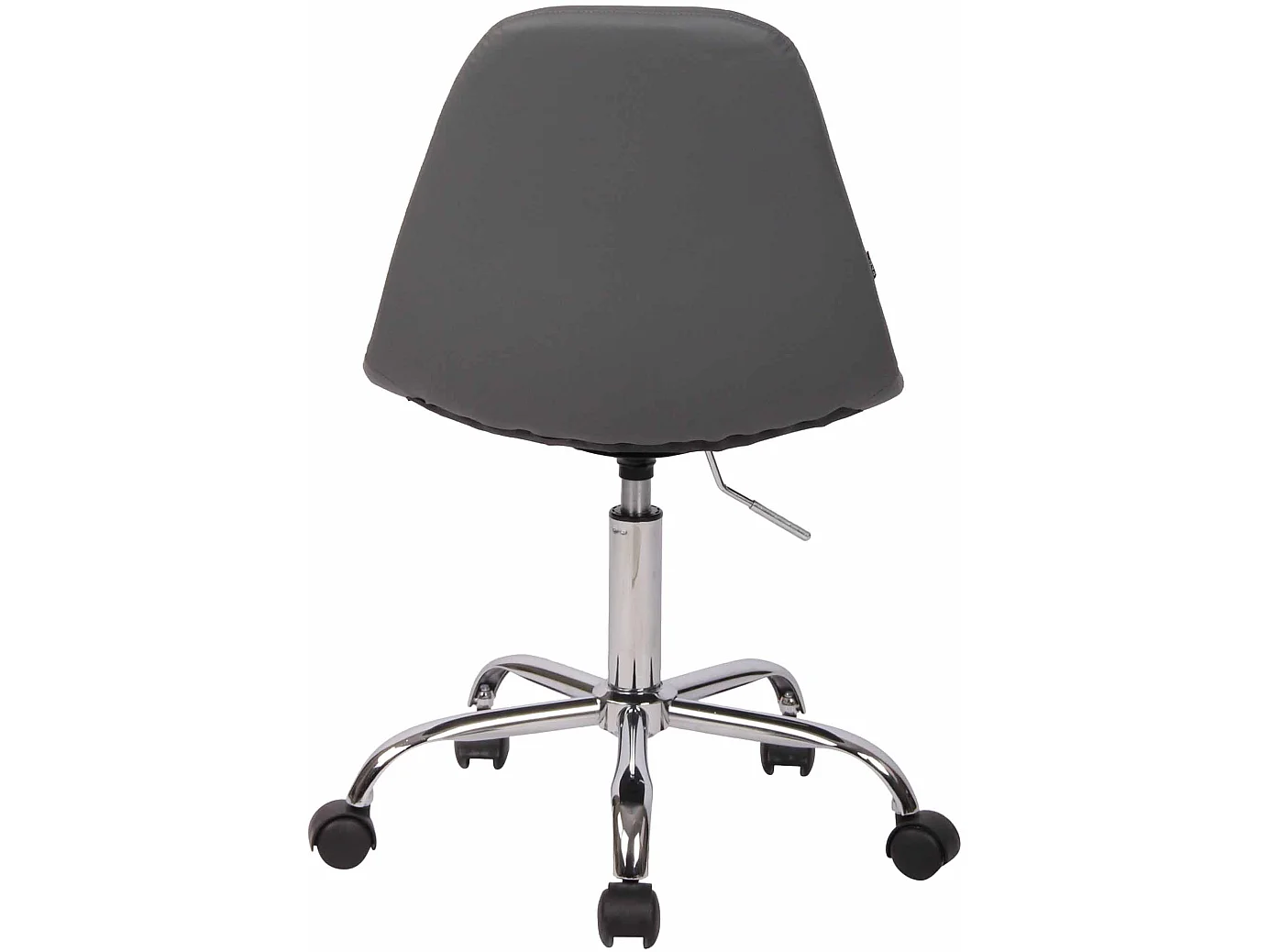 Chaise de bureau - Similicuir & Métal chromé - Gris - Reims