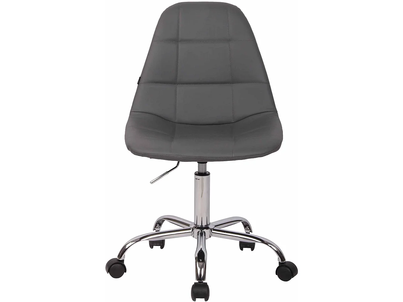 Chaise de bureau - Similicuir & Métal chromé - Gris - Reims