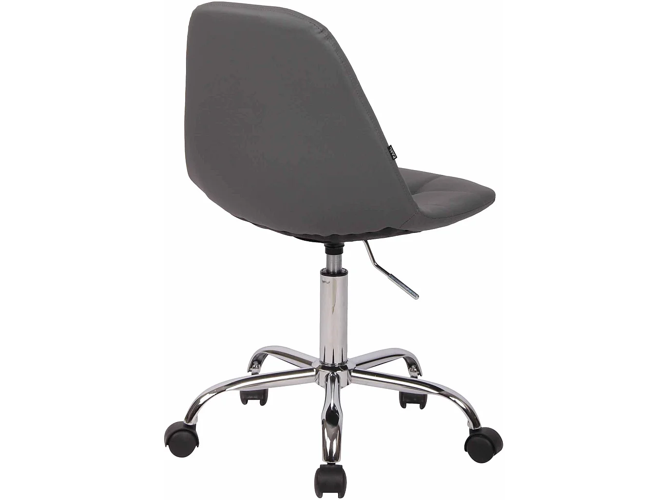 Chaise de bureau - Similicuir & Métal chromé - Gris - Reims