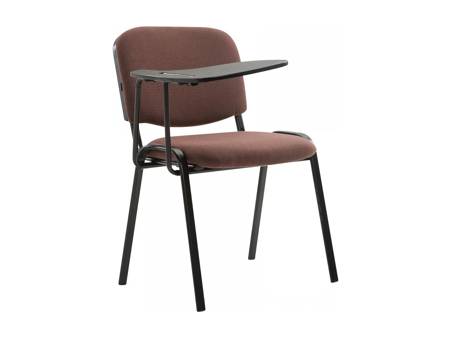 Chaise de conférence - Tissu & Blanc - Marron - Ken