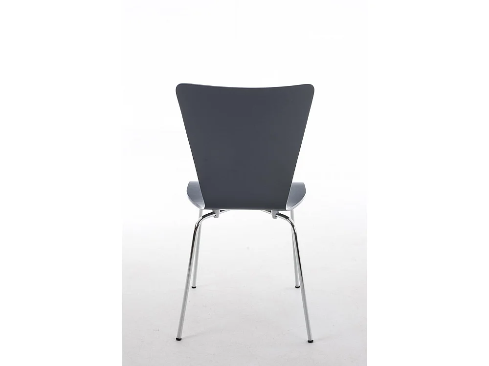 Lot de 2  Chaise de conférence - Bois & Blanc - Gris - Aaron