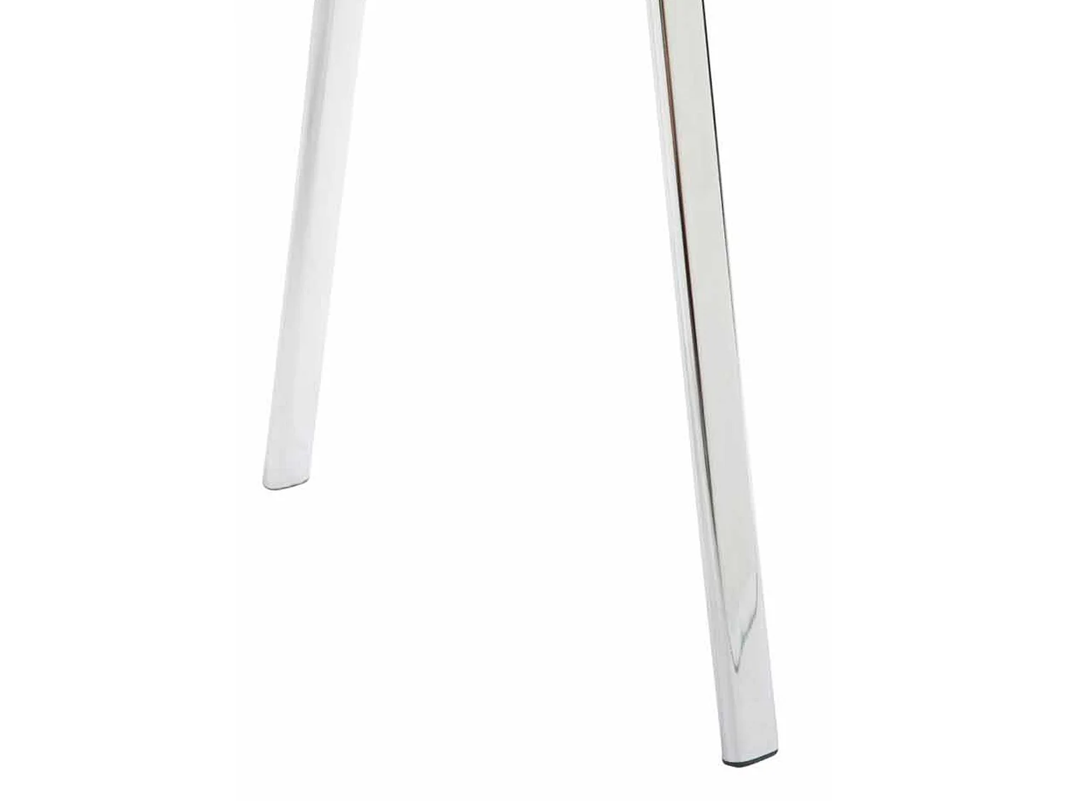 Lot de 4  Chaise de conférence - Similicuir & Métal chromé - Orange - Ken