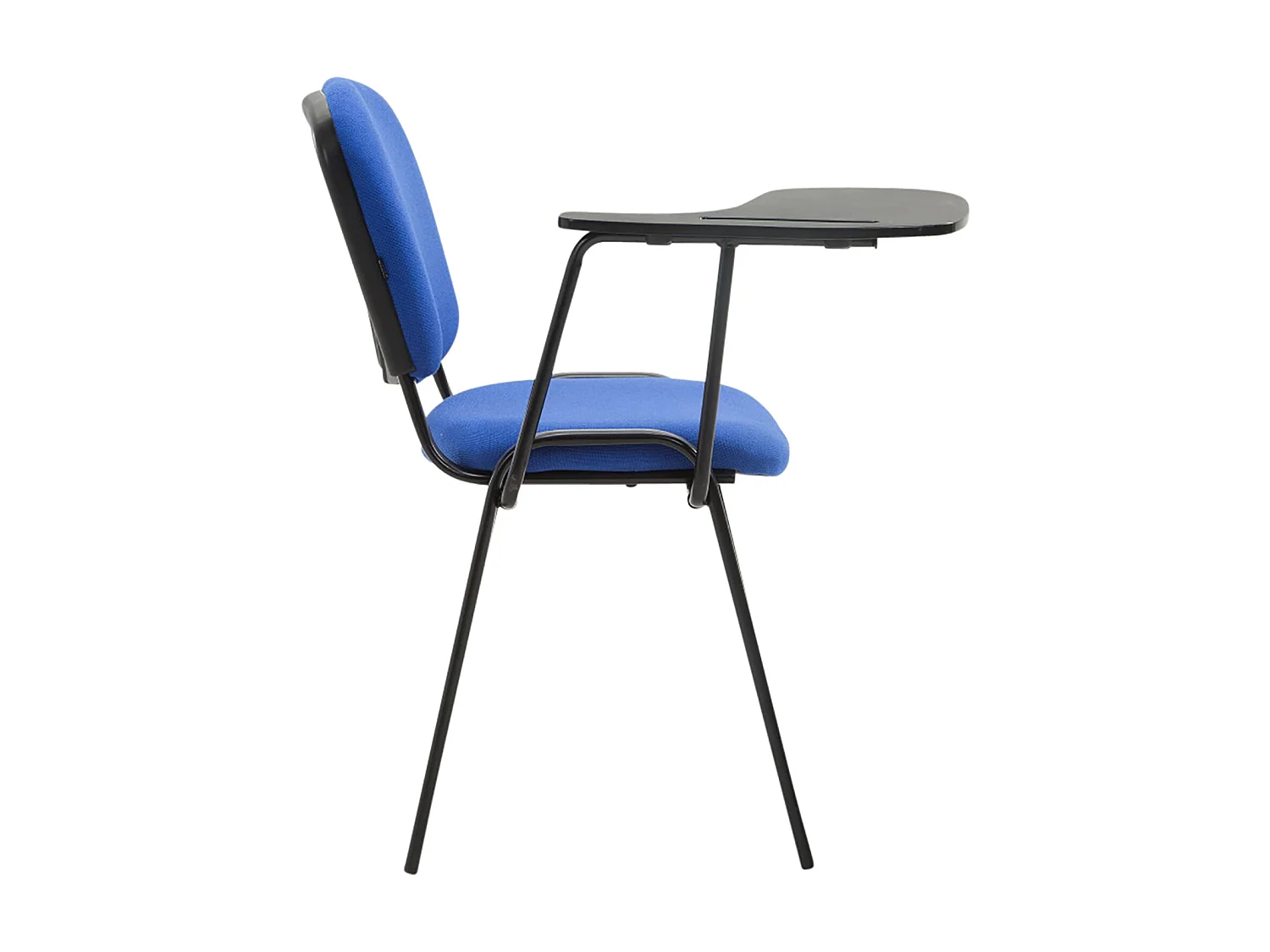 Set van 4  Conferentiestoelen - Stof & Metaal mat zwart - blauw - Ken