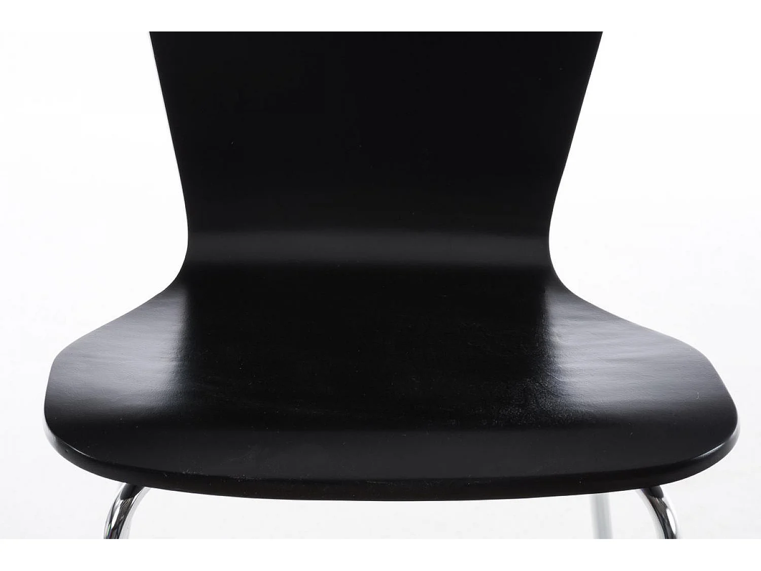 Lot de 2  Chaise de conférence - Bois & Blanc - Noir - Aaron