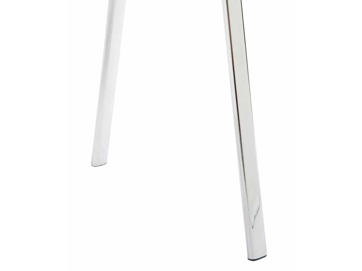 Lot de 4  Chaise de conférence - Similicuir & Métal chromé - Marron - Ken