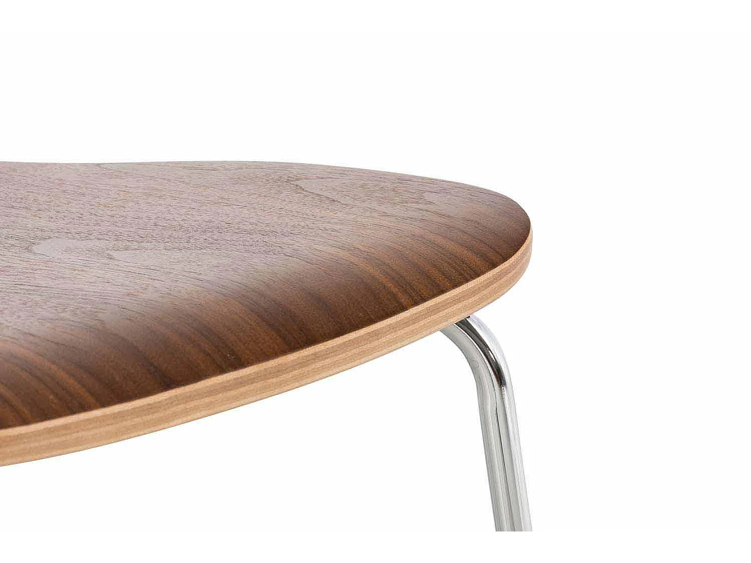 Lot de 4  Chaise de conférence - Bois & Gris - Noyer - Aaron