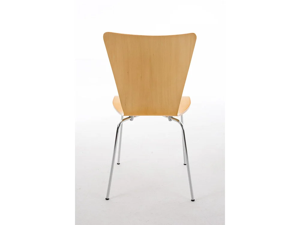 Lot de 8  Chaise de conférence - Bois & Blanc - Nature - Aaron